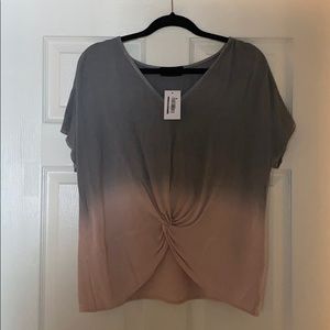 NEW with tag Ombré twist knot tee